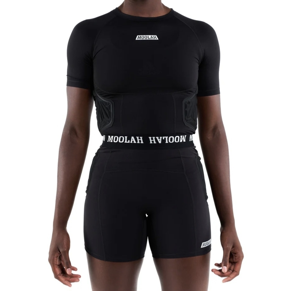 NEW Moolah Women's XL Black Padded Compression Shorts